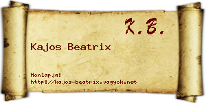 Kajos Beatrix névjegykártya