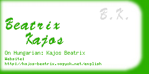 beatrix kajos business card